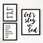 Let's Stay In Bed Wall Art by SixElevenCreations. Product Code SEP0104