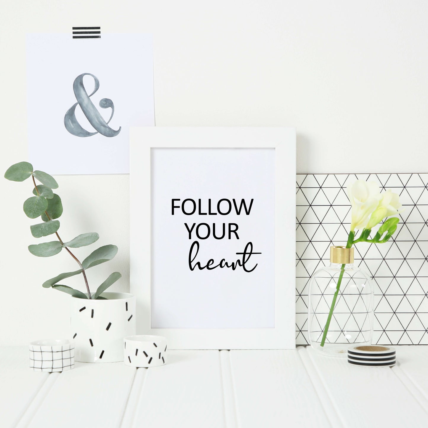 Follow Your Heart Inspirational Print by SixElevenCreations. Product Code SEP0107