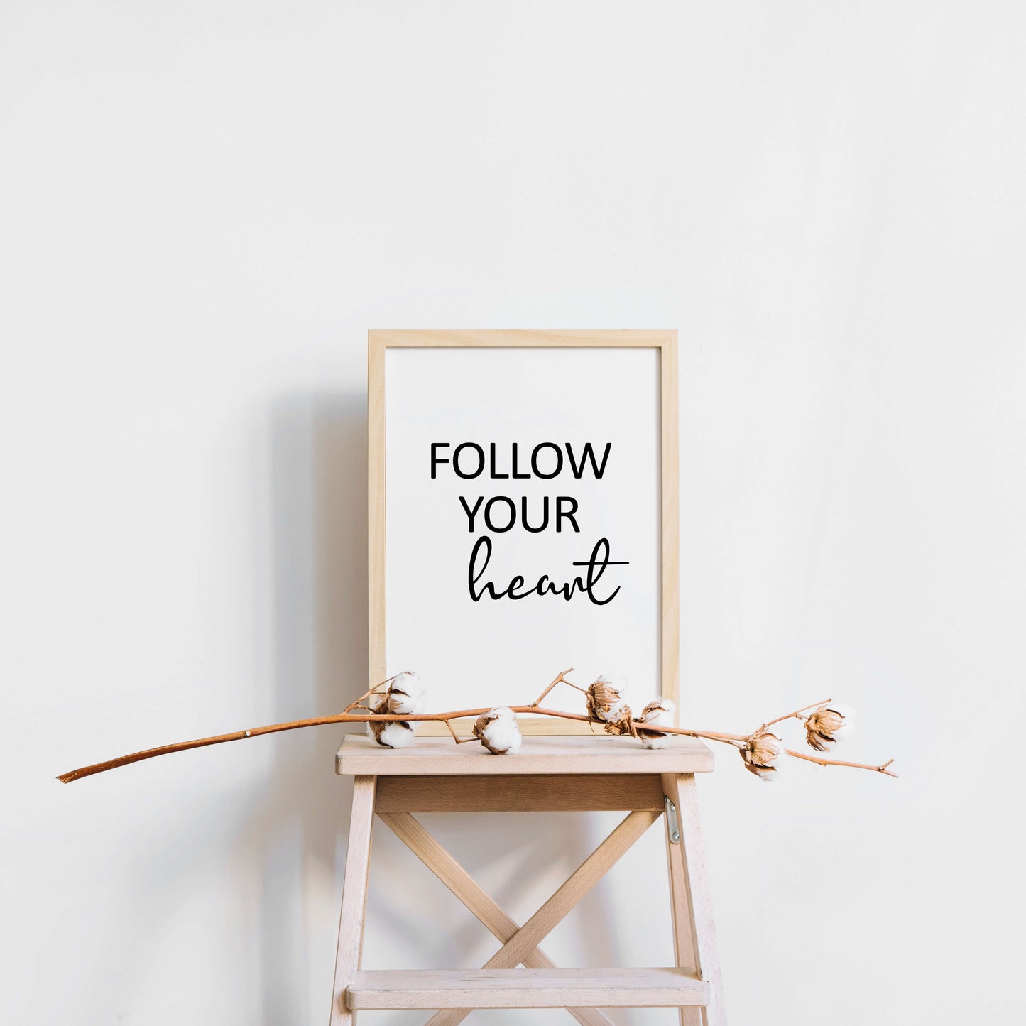 Follow Your Heart Inspirational Print by SixElevenCreations. Product Code SEP0107