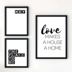 Love Makes A House A Home Wallprint by SixElevenCreations. Product Code SEP0108