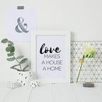 Love Makes A House A Home Wallprint by SixElevenCreations. Product Code SEP0108