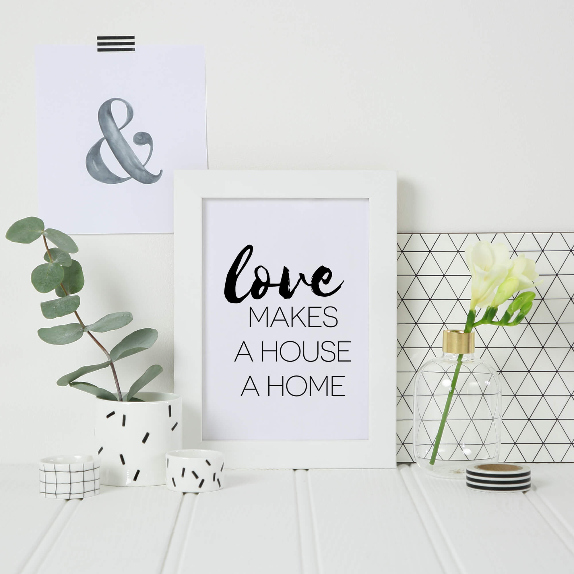 Love Makes A House A Home Wallprint by SixElevenCreations. Product Code SEP0108