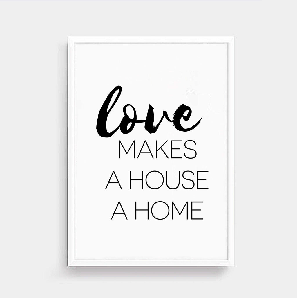 Love Makes A House A Home Wallprint by SixElevenCreations. Product Code SEP0108