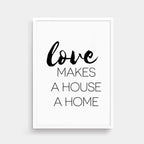 Love Makes A House A Home Wallprint by SixElevenCreations. Product Code SEP0108