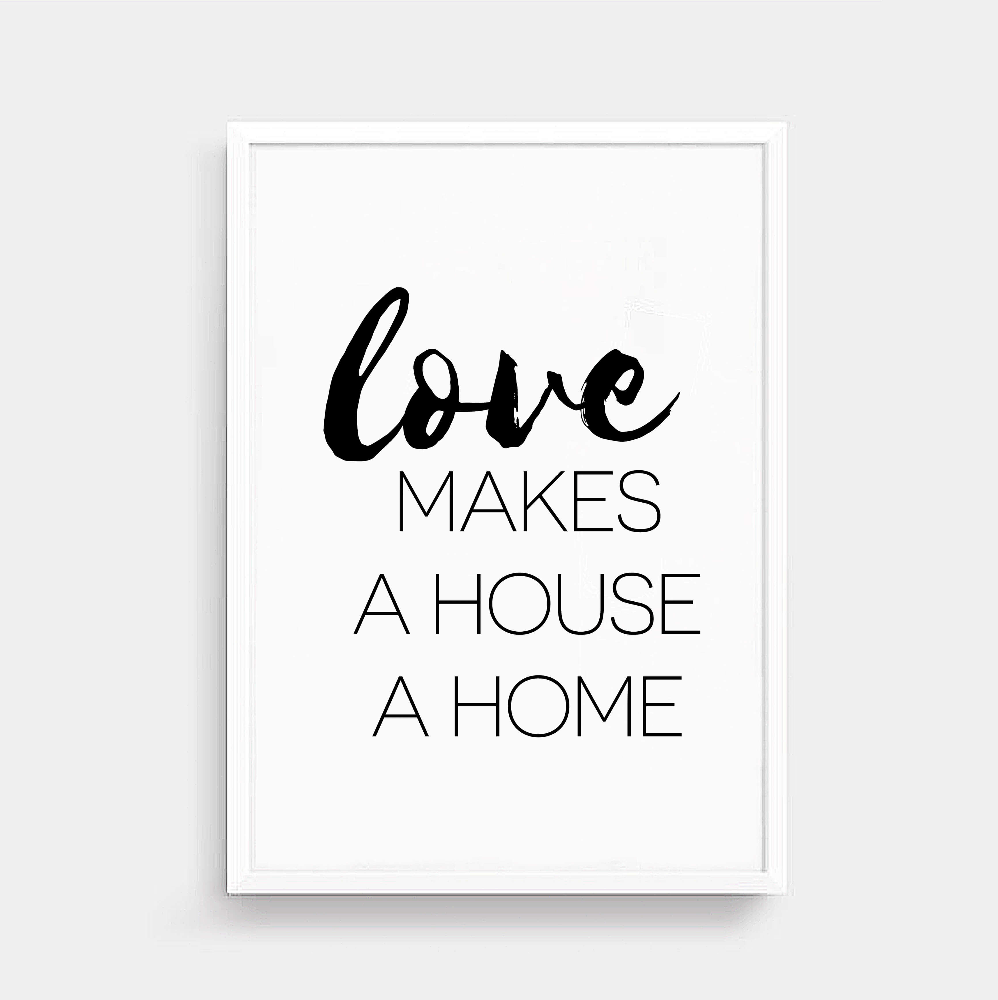 Love Makes A House A Home Wallprint by SixElevenCreations. Product Code SEP0108