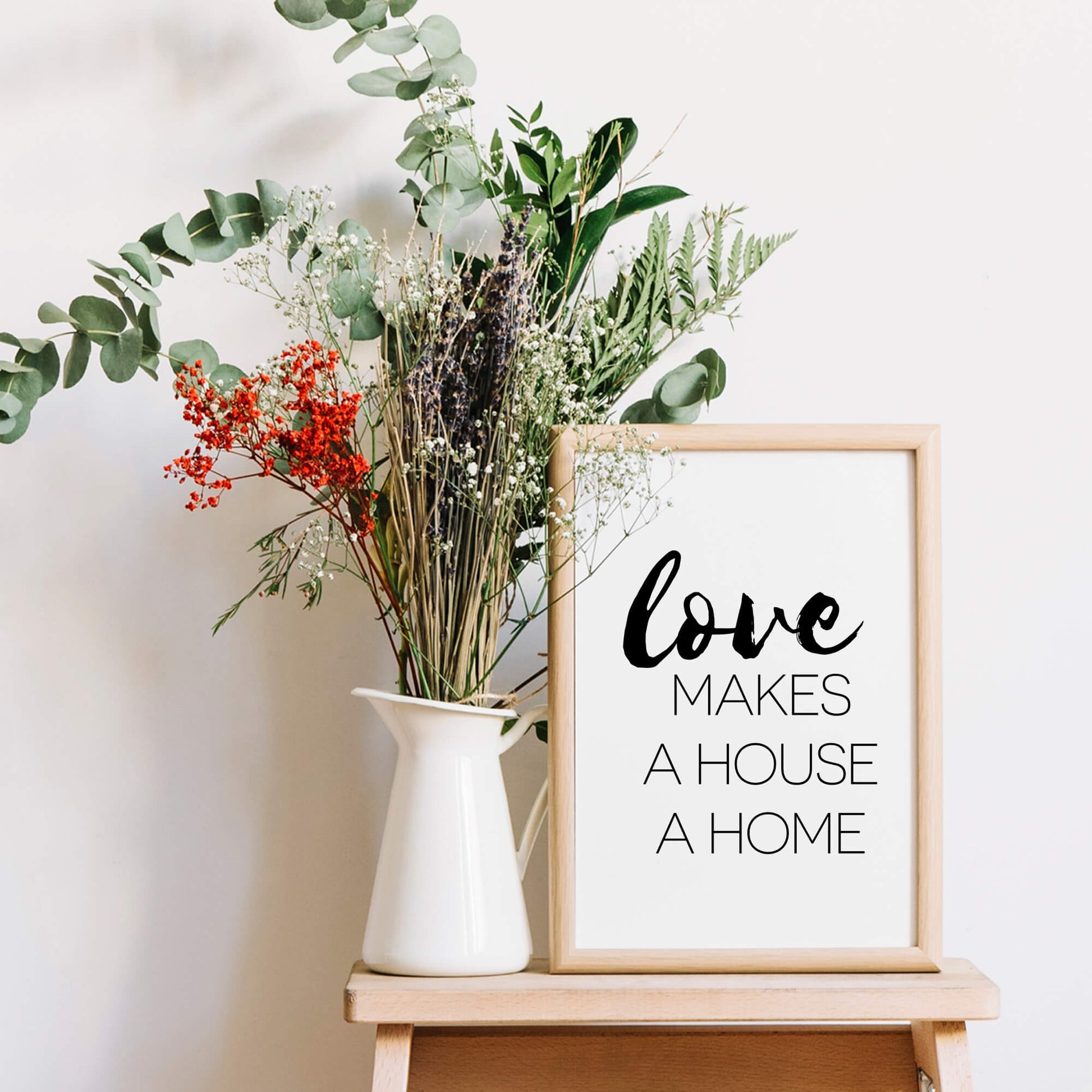Love Makes A House A Home Wallprint by SixElevenCreations. Product Code SEP0108