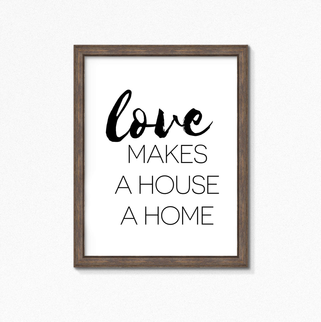 Love Makes A House A Home Wallprint by SixElevenCreations. Product Code SEP0108