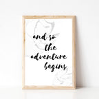 And So The Adventure Begins Poster by SixElevenCreations. Product Code SEP0303