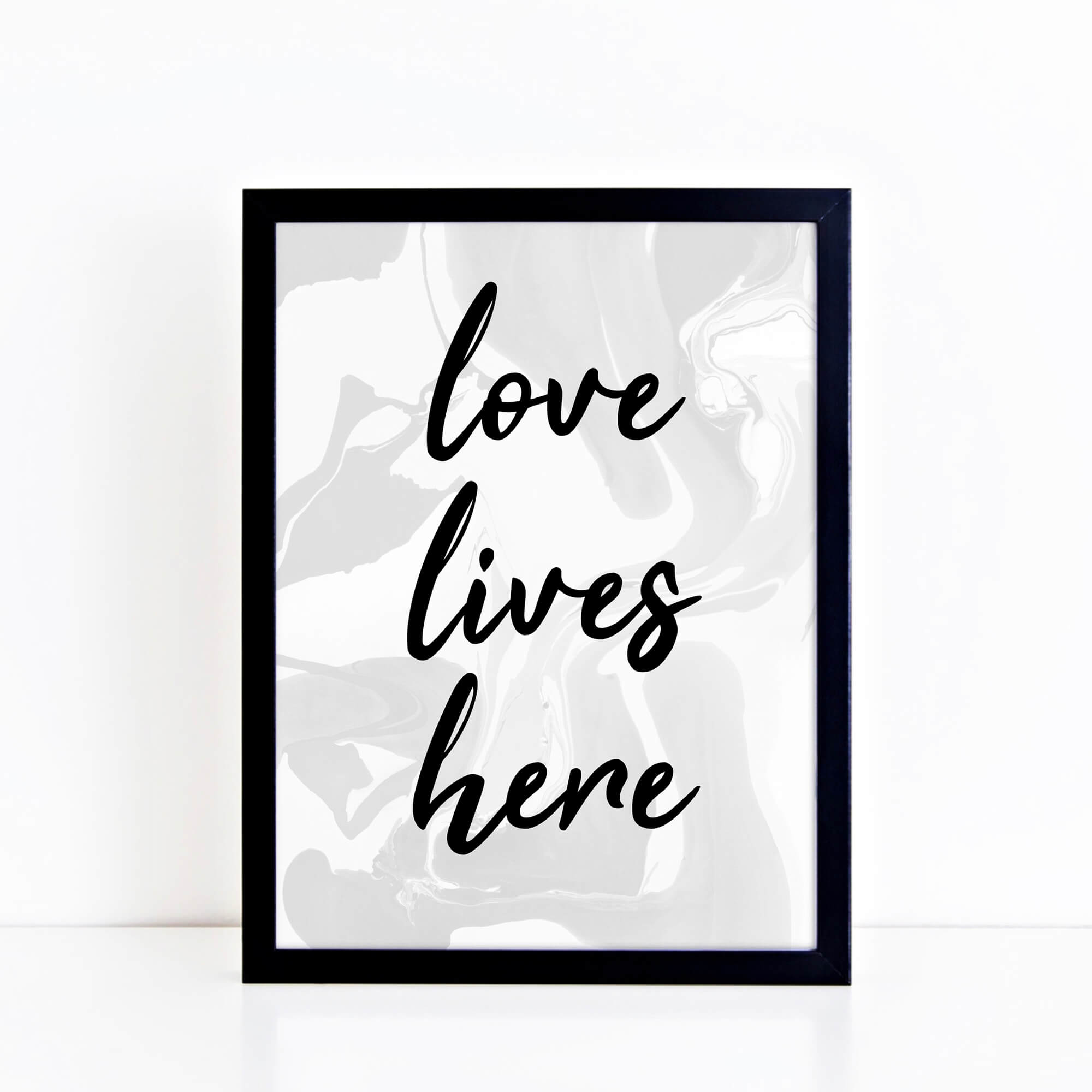 Love Lives Here Poster by SixElevenCreations. Product Code SEP0308
