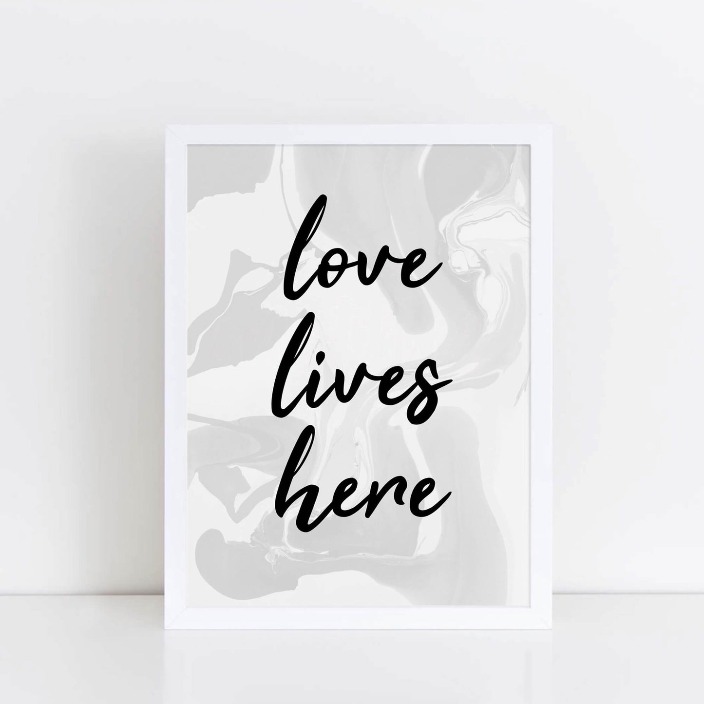 Love Lives Here Poster by SixElevenCreations. Product Code SEP0308