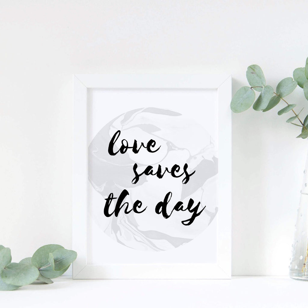 Love Saves The Day Wall Print by SixElevenCreations. Product Code SEP0310