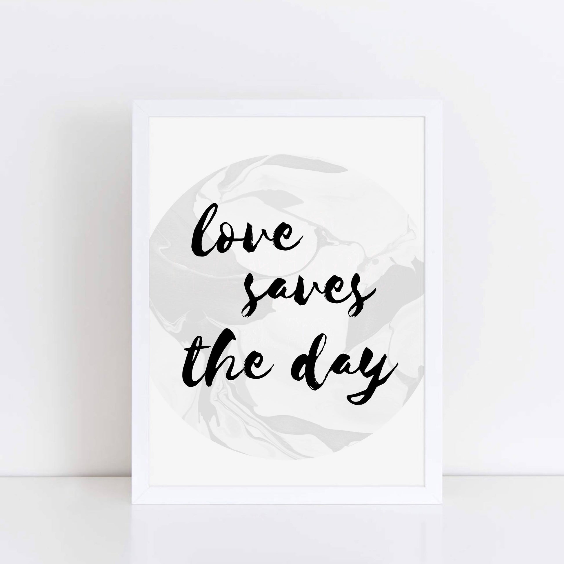 Love Saves The Day Wall Print by SixElevenCreations. Product Code SEP0310