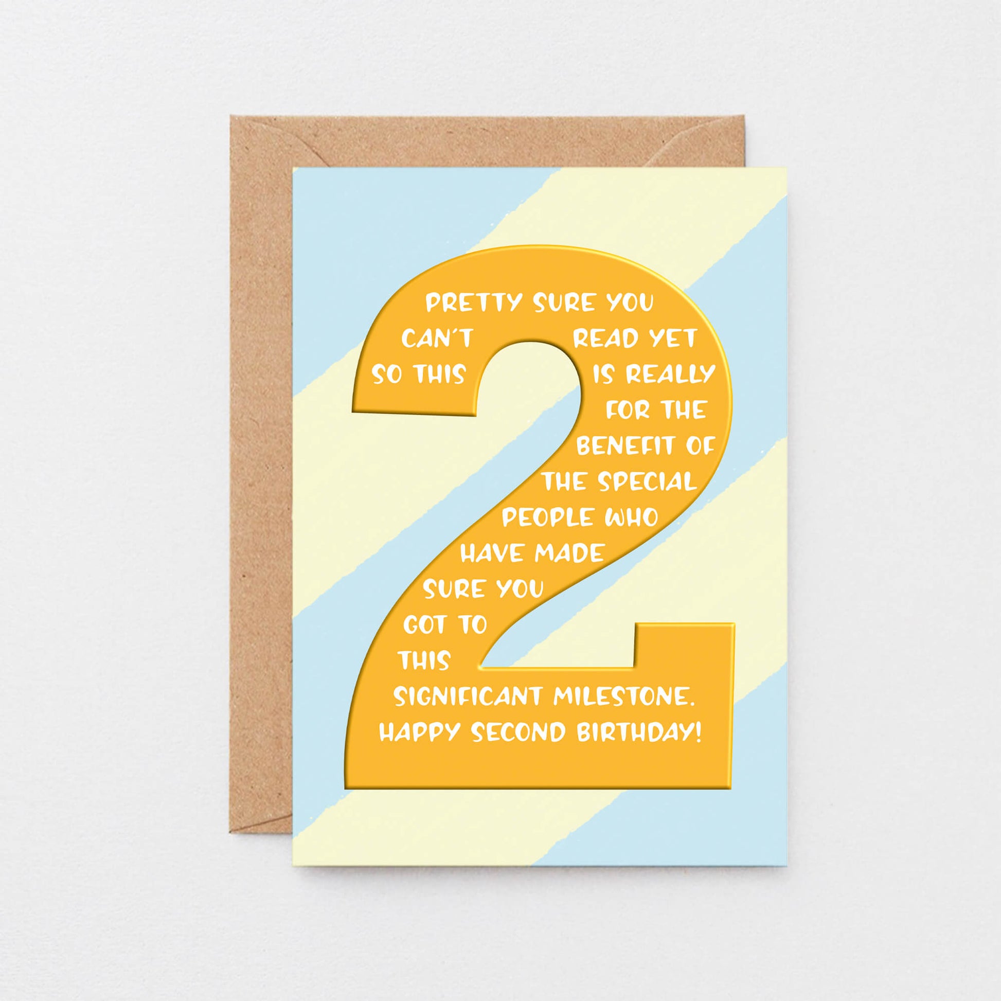 2nd Birthday Card by SixElevenCreations. Reads Pretty sure you can't read yet so this is really for the benefit of the special people who have made sure you got to this significant milestone. Happy second birthday! Product Code SE6002A6