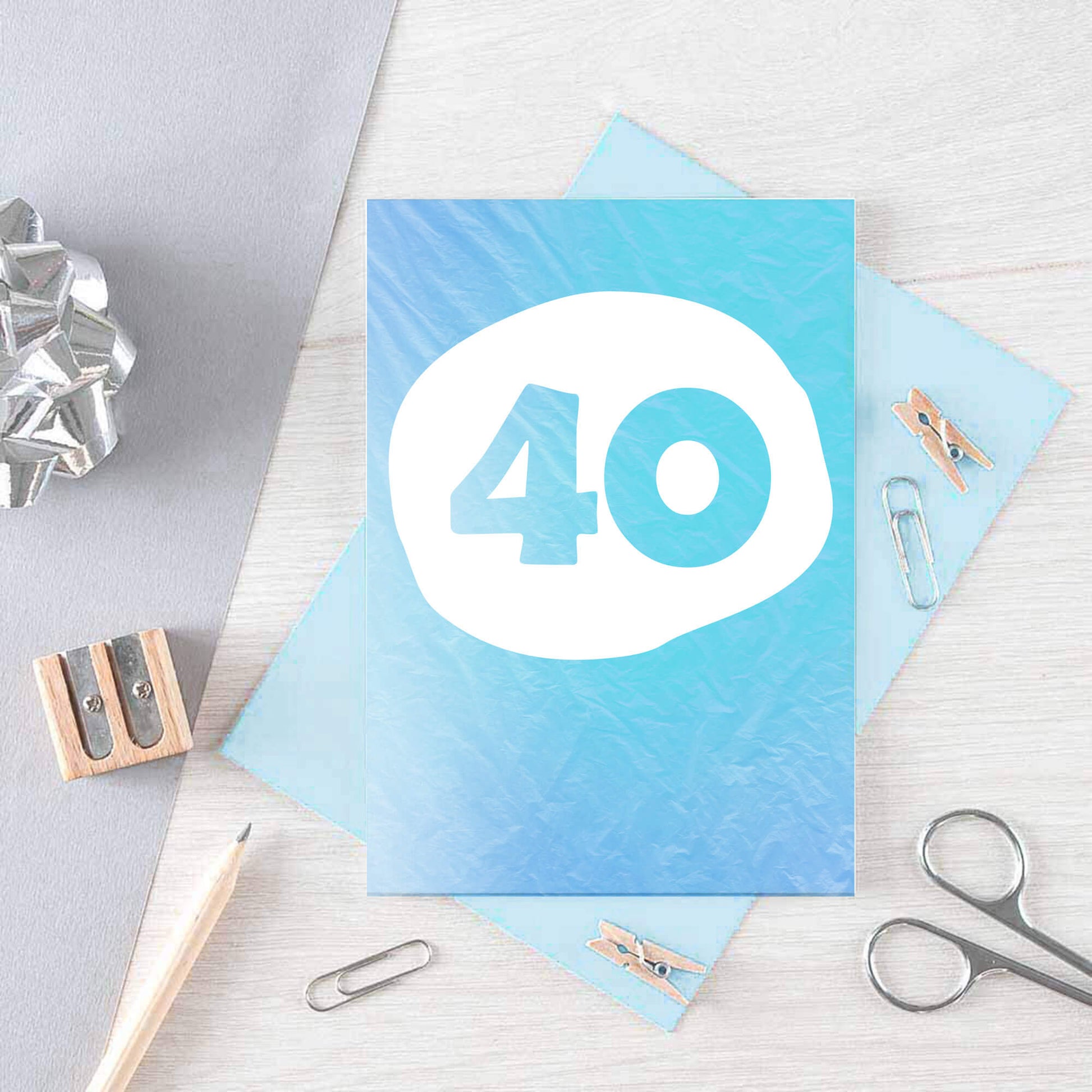 40 Years Card by SixElevenCreations. Product Code SE4054A6