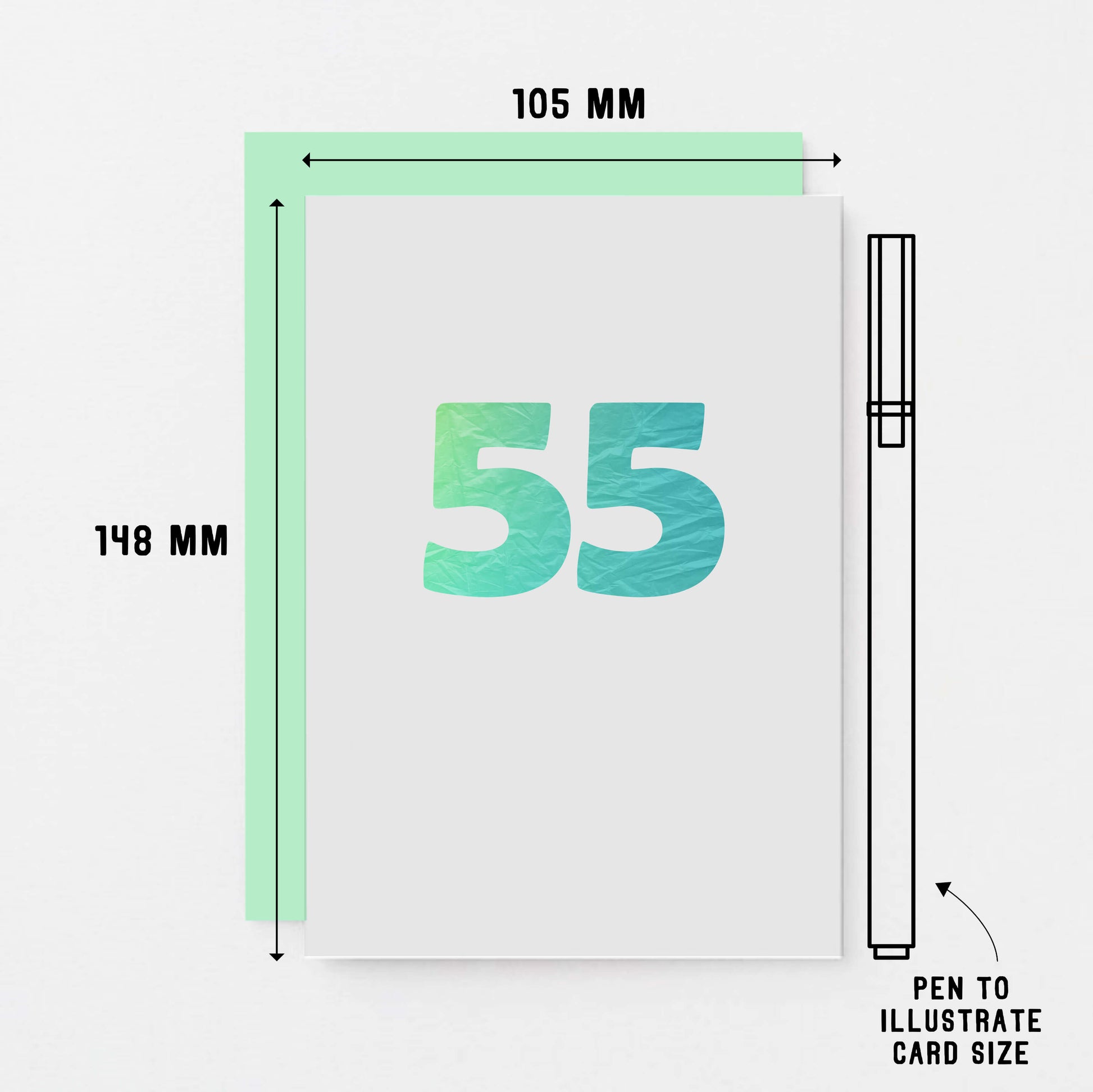 55 Years Card by SixElevenCreations. Product Code SE4057A6