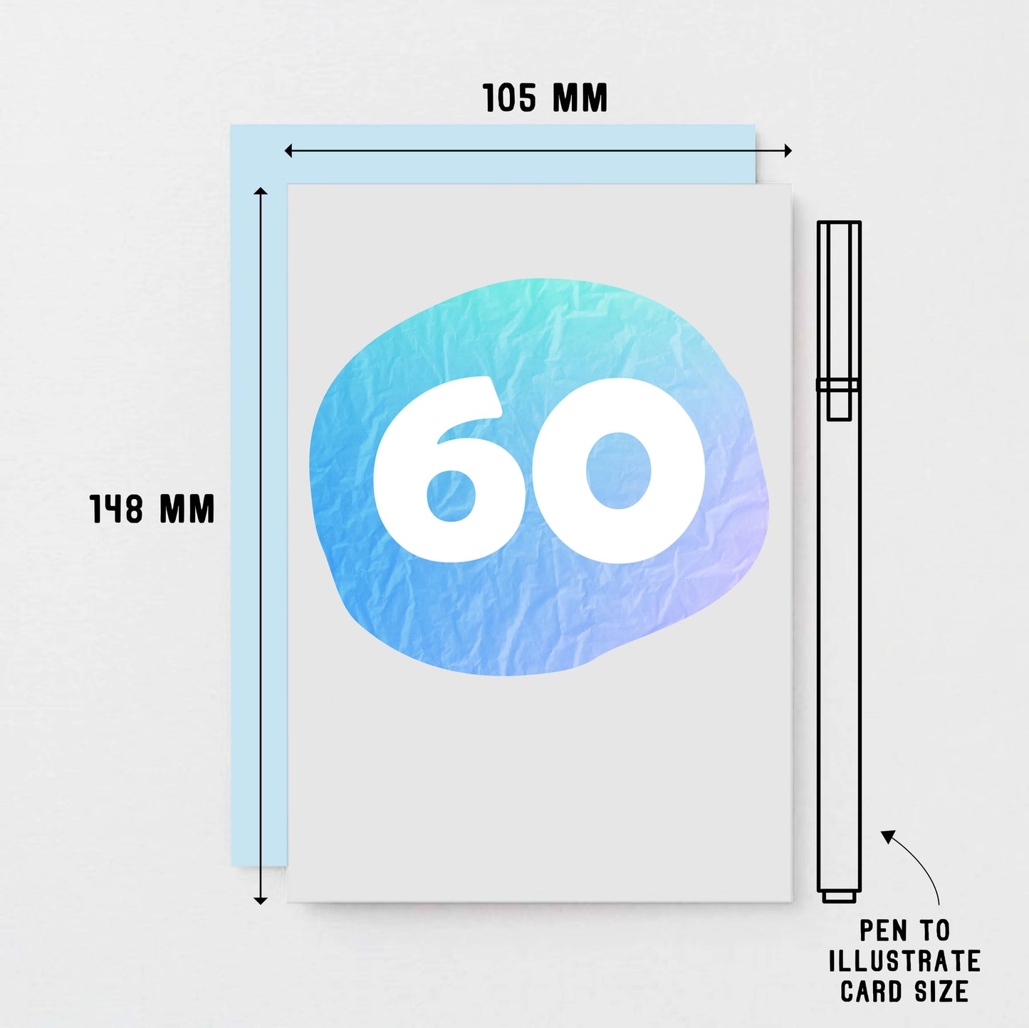 60 Years Card by SixElevenCreations. Product Code SE4058A6