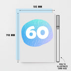 60 Years Card by SixElevenCreations. Product Code SE4058A6