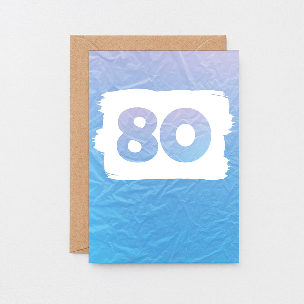 80 Years Card by SixElevenCreations. Product Code SE4066A6