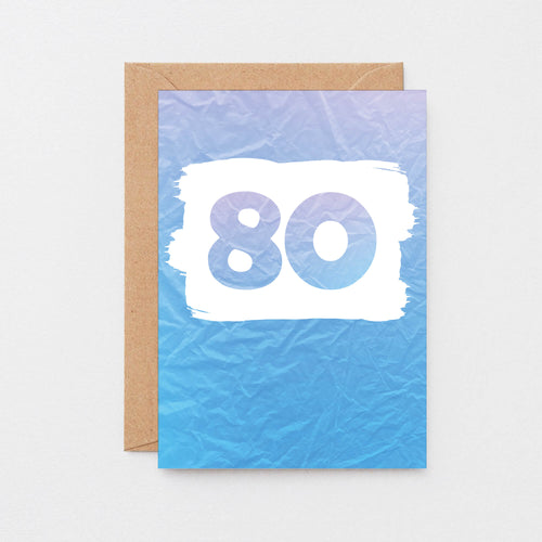 80 Years Card by SixElevenCreations. Product Code SE4066A6