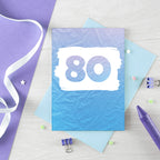 80 Years Card by SixElevenCreations. Product Code SE4066A6