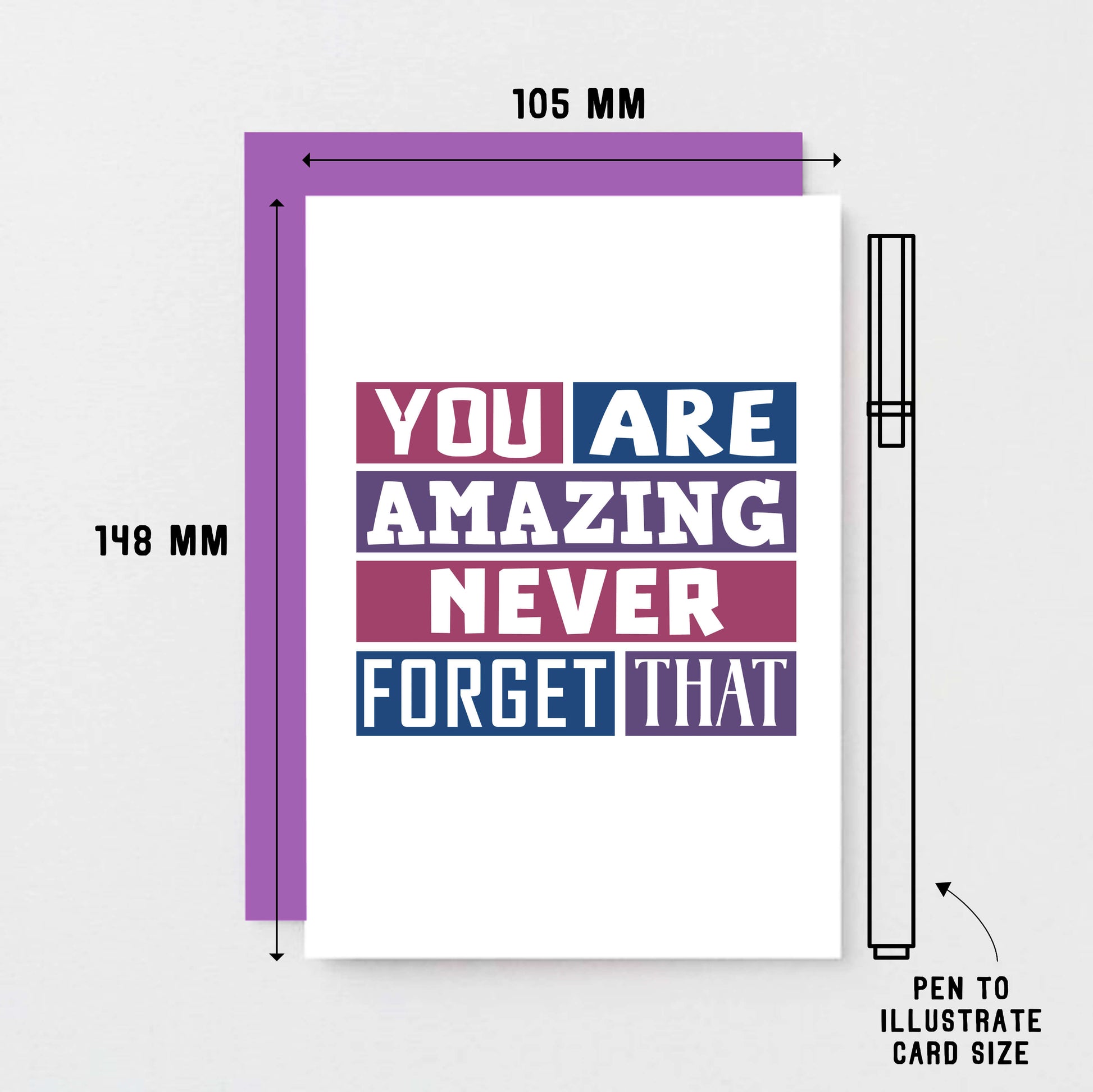 Encouragement Card by SixElevenCreations. Reads You are amazing Never forget that. Product Code SE0256A6
