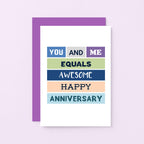 You And Me Anniversary Card by SixElevenCreations Product Code SE0003A6