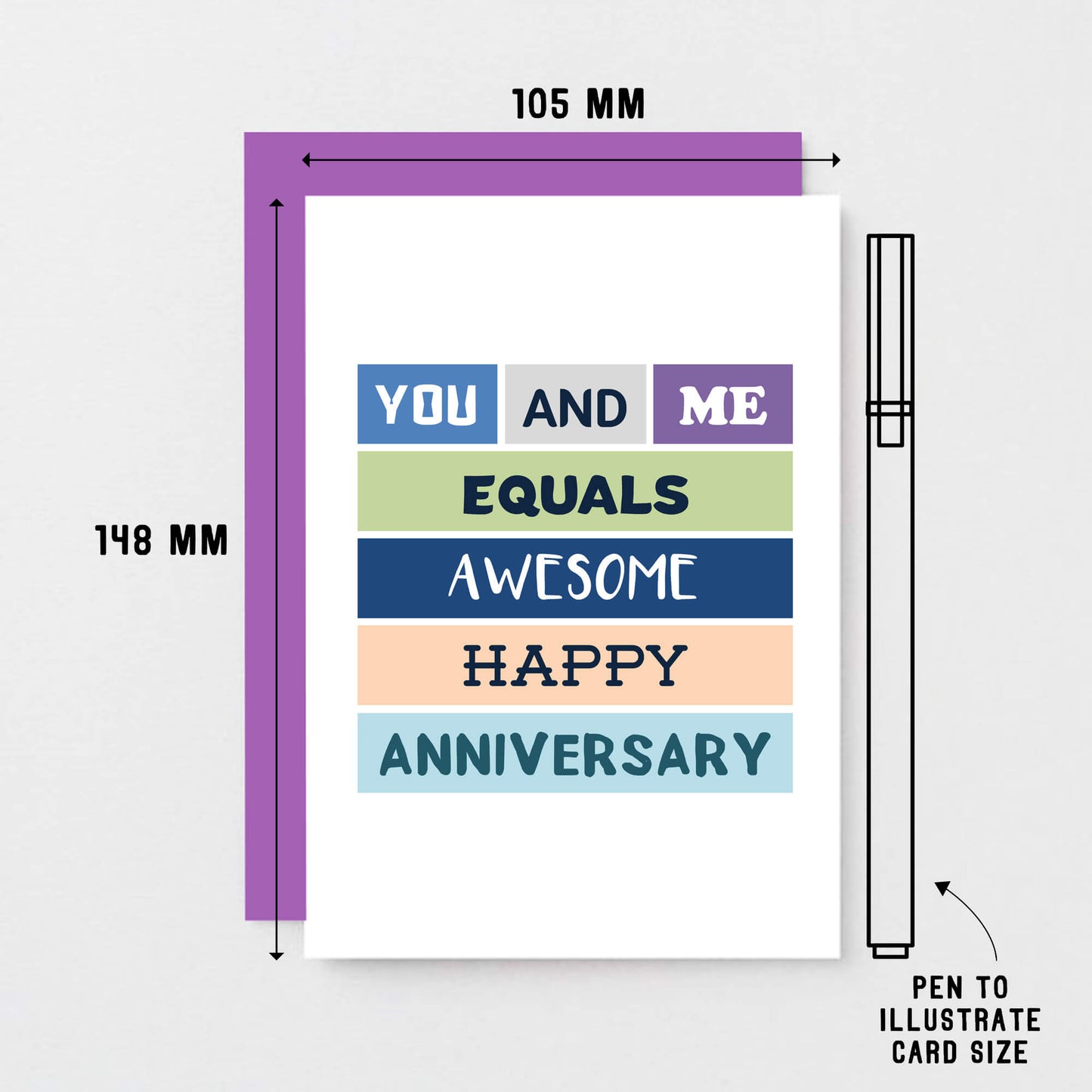 You And Me Anniversary Card by SixElevenCreations Product Code SE0003A6
