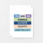 You And Me Anniversary Card by SixElevenCreations Product Code SE0003A6