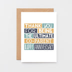 Anniversary Card by SixElevenCreations. Reads Thank you for being the ultimate co-parent. Happy anniversary. Product Code SE0314A6