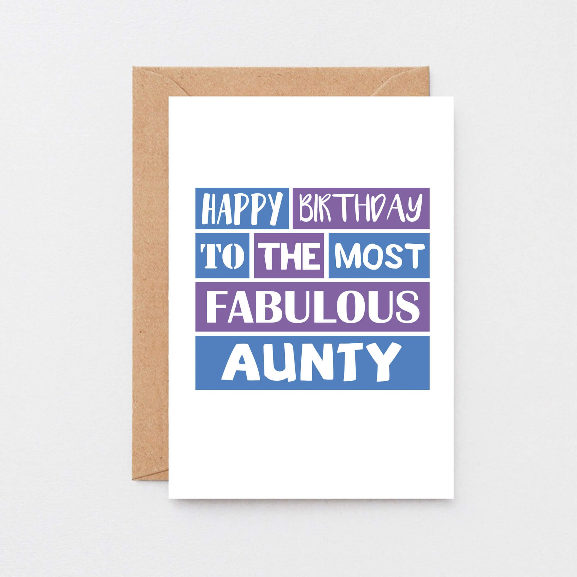 Aunty Birthday Card by SixElevenCreations. Reads by Happy birthday to the most fabulous aunty. Product Code SE0175A6