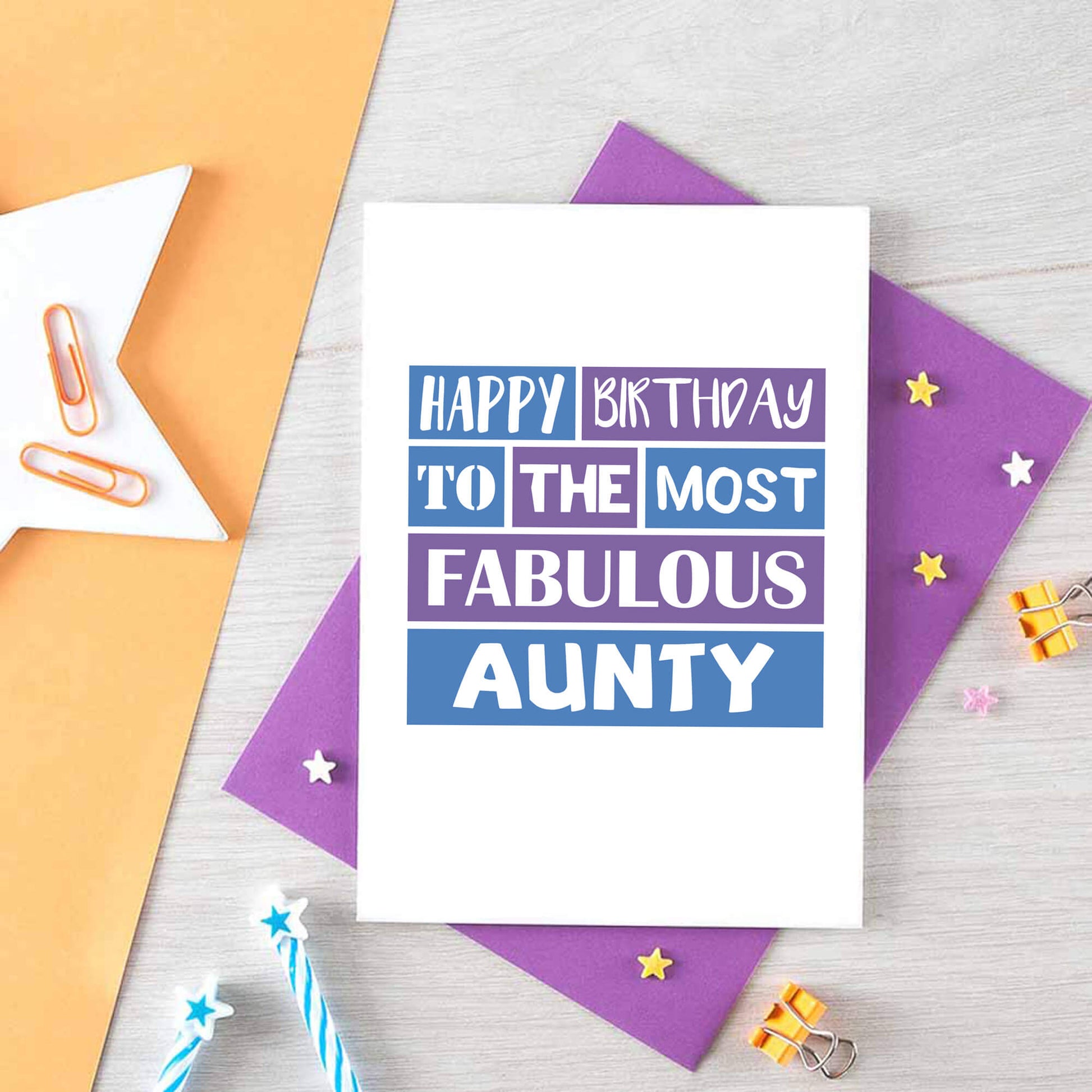 Aunty Birthday Card by SixElevenCreations. Reads by Happy birthday to the most fabulous aunty. Product Code SE0175A6