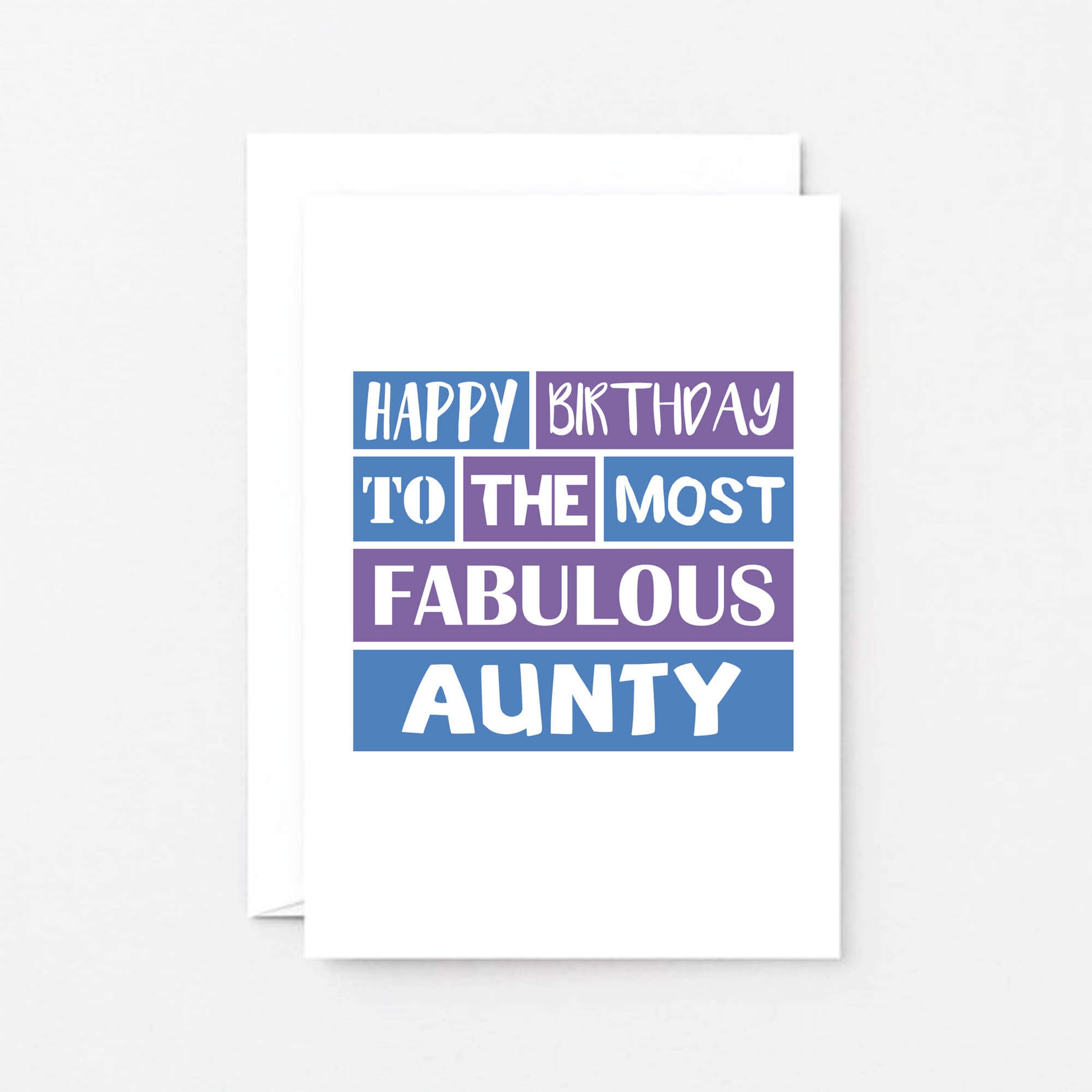 Aunty Birthday Card by SixElevenCreations. Reads by Happy birthday to the most fabulous aunty. Product Code SE0175A6
