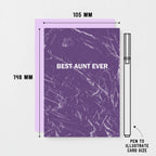 Best Aunt Ever Card by SixElevenCreations. Product Code SE3058A6