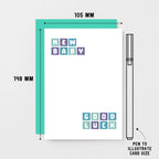 New Baby Card by SixElevenCreations. Reads New baby Good luck. Product Code SE0243A6