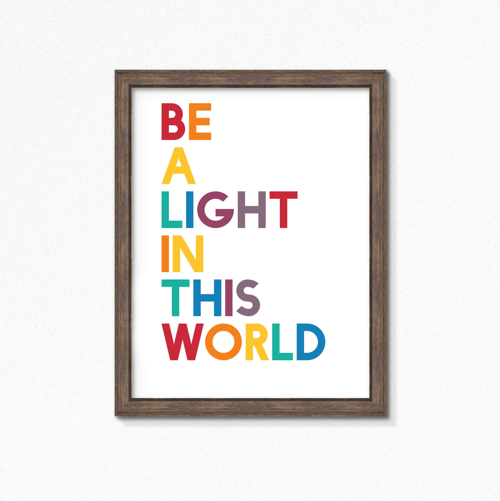 Be A Light In This World Print by SixElevenCreations. Product Code SEP0208