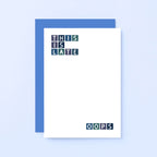 Belated Card by SixElevenCreations. Reads This is late Oops. Product Code SE0286A6