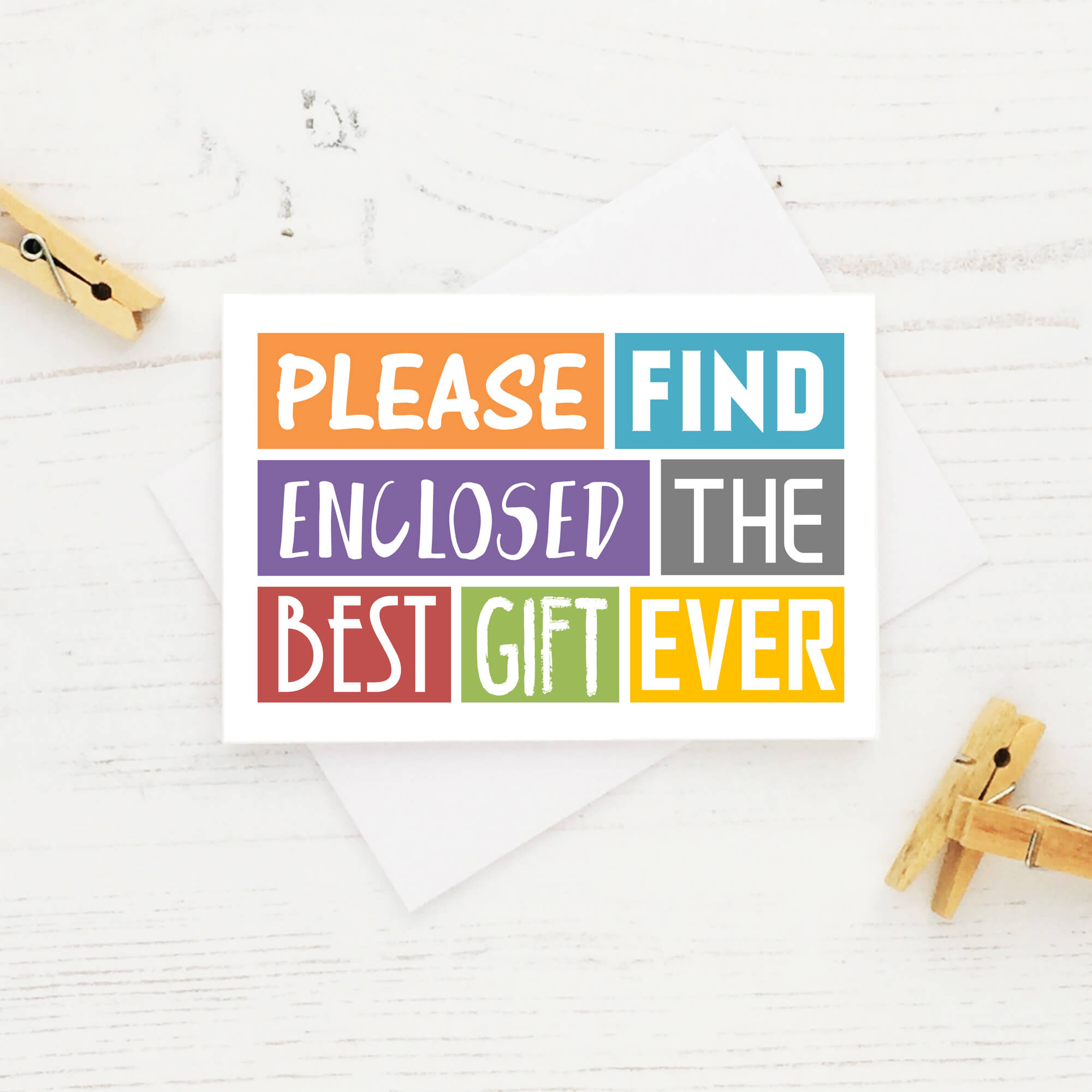 Giftcard Envelope by SixElevenCreations. Reads Please find enclosed the best gift ever. Product Code SES0006A7