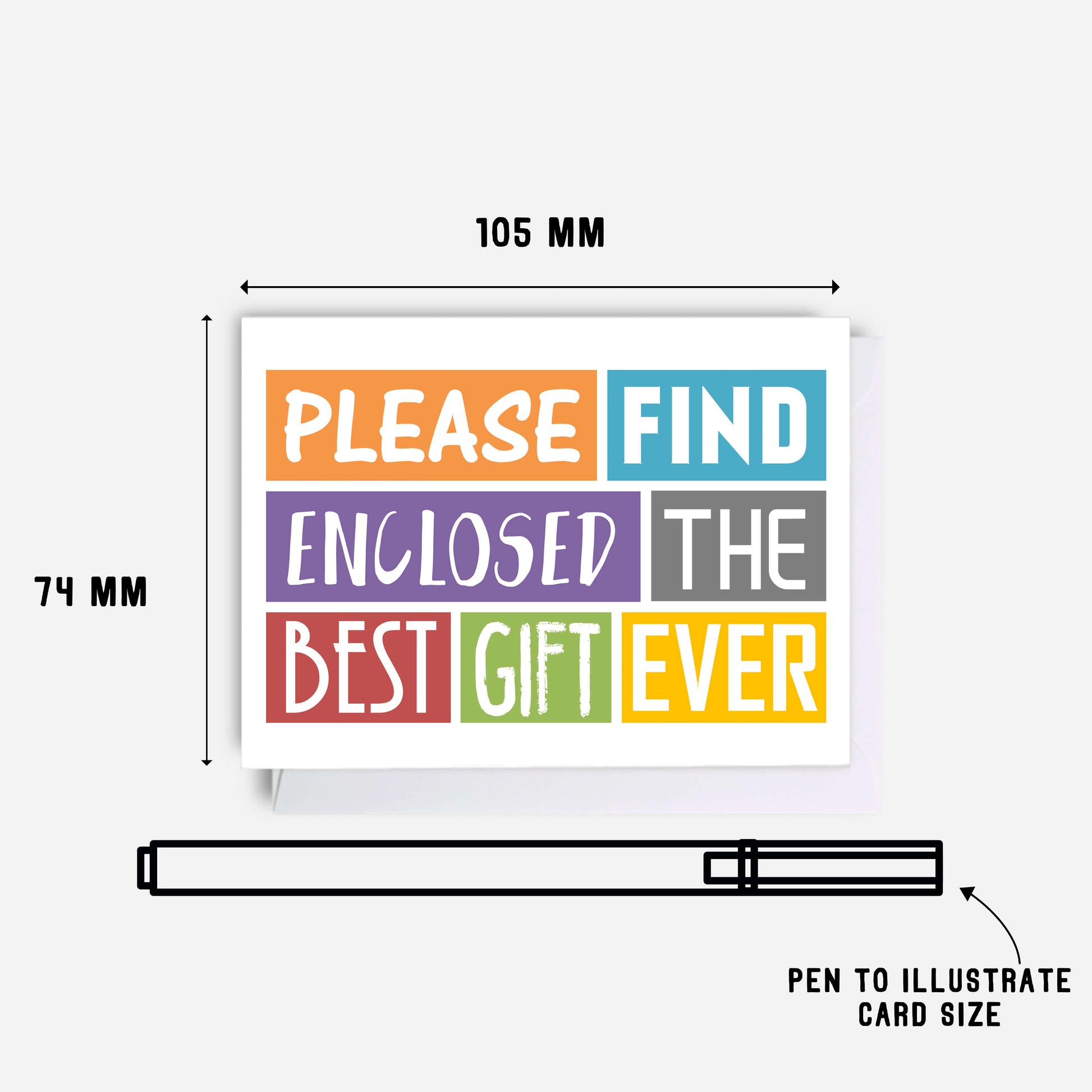 Giftcard Envelope by SixElevenCreations. Reads Please find enclosed the best gift ever. Product Code SES0006A7