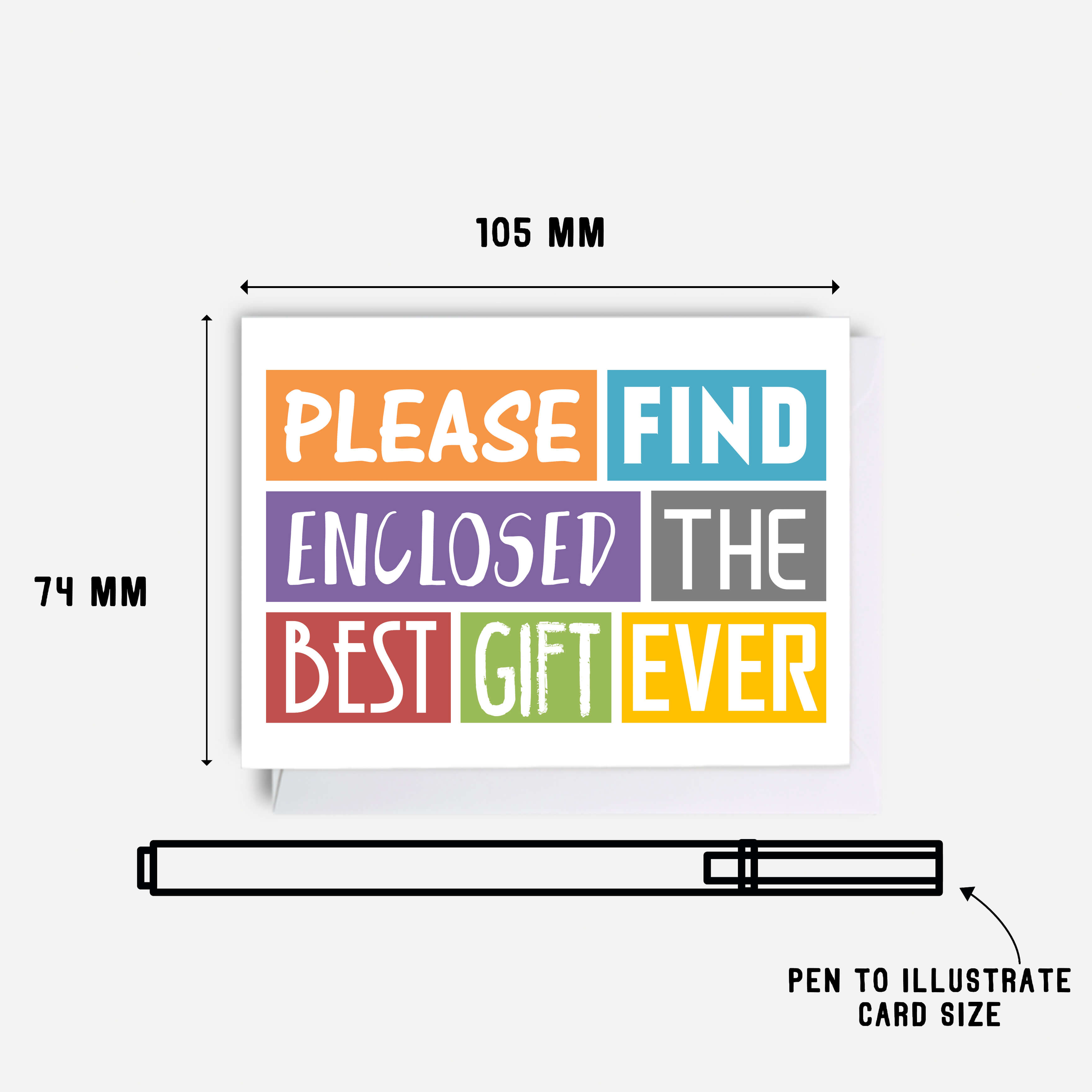 Giftcard Envelope by SixElevenCreations. Reads Please find enclosed the best gift ever. Product Code SES0006A7