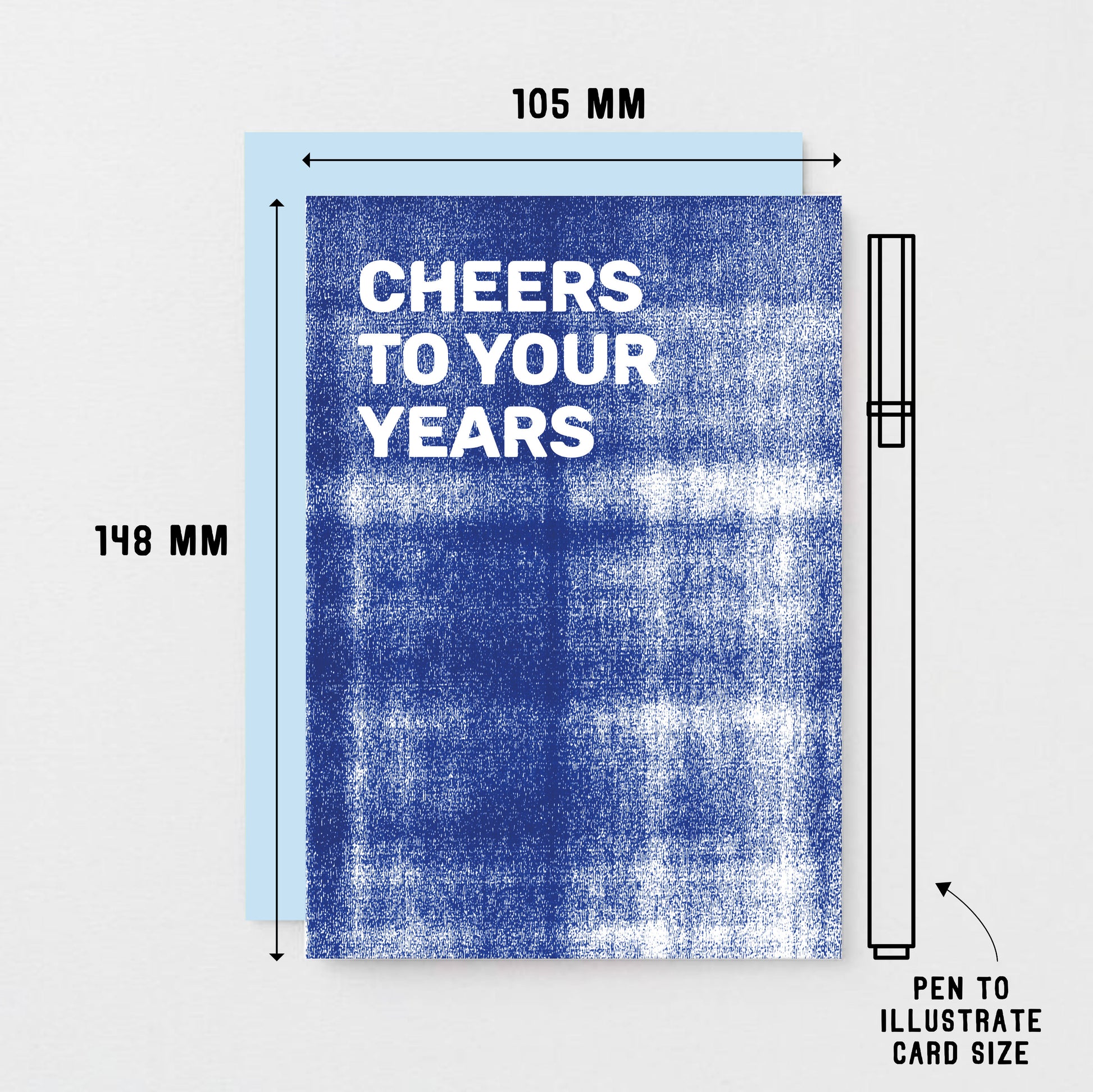 Birthday Card by SixElevenCreations. Reads Cheers to your years. Product Code SE0802A6