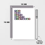 Dog Birthday Card by SixElevenCreations. Reads The dog says happy birthday. Product Code SE0268A6