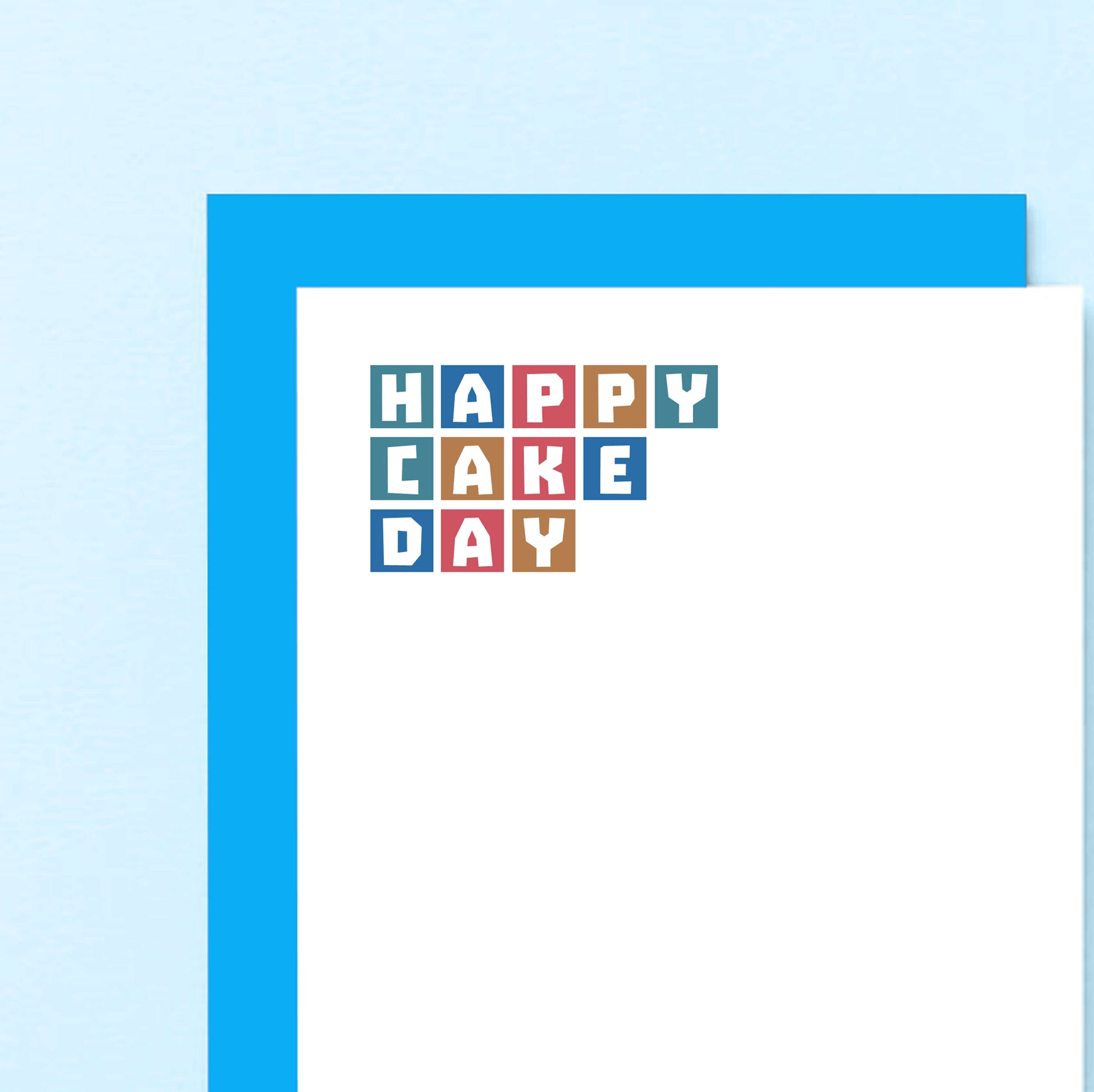 Birthday Card by SixElevenCreations. Reads Happy cake day. Product Code SE0282A6