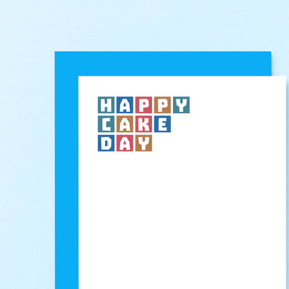 Birthday Card by SixElevenCreations. Reads Happy cake day. Product Code SE0282A6