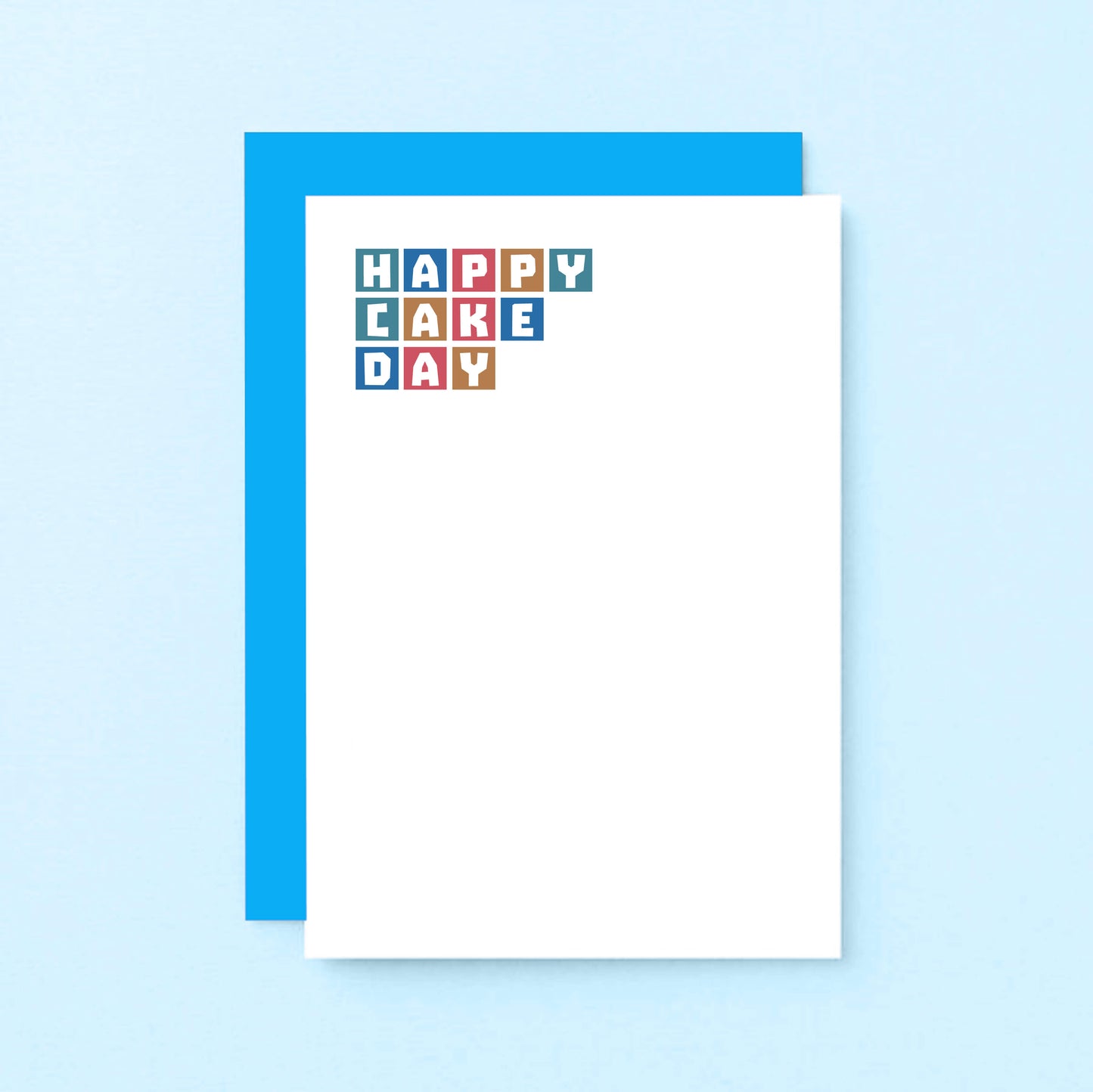 Birthday Card by SixElevenCreations. Reads Happy cake day. Product Code SE0282A6