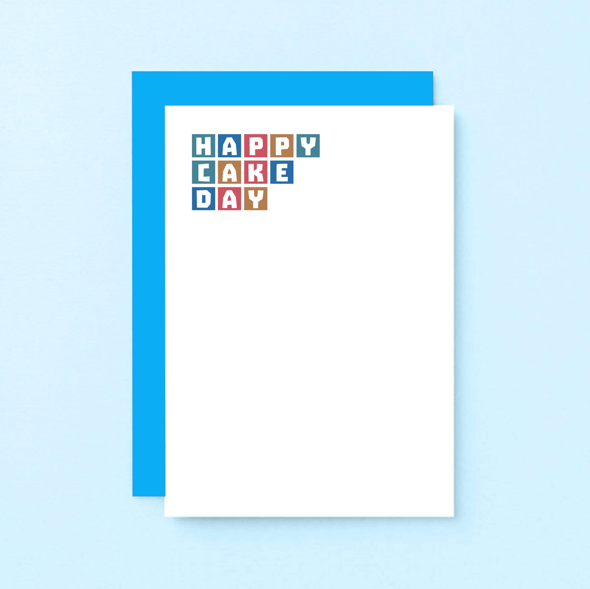 Birthday Card by SixElevenCreations. Reads Happy cake day. Product Code SE0282A6