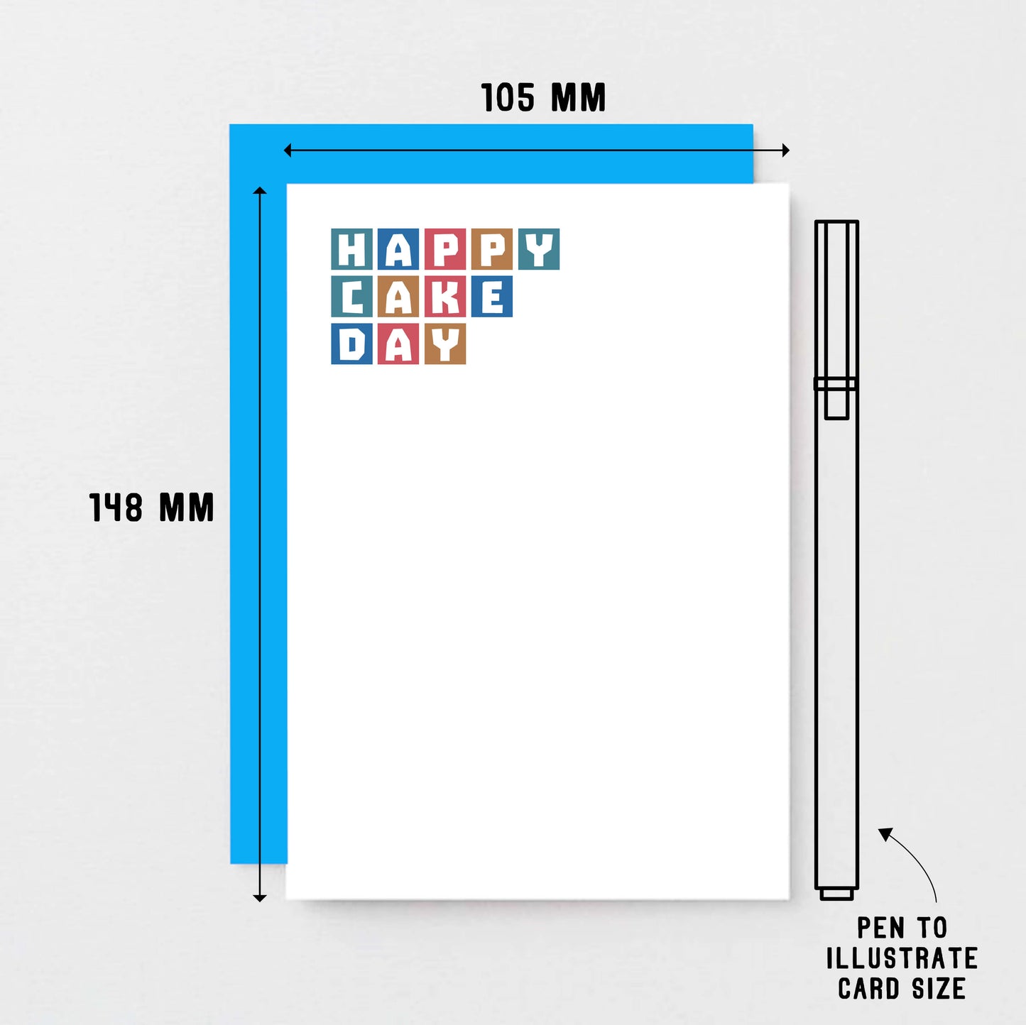 Birthday Card by SixElevenCreations. Reads Happy cake day. Product Code SE0282A6