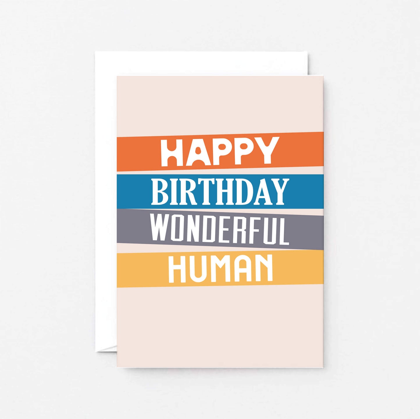 Birthday Card by SixElevenCreations. Reads Happy birthday wonderful human. Product Code SE0501A6