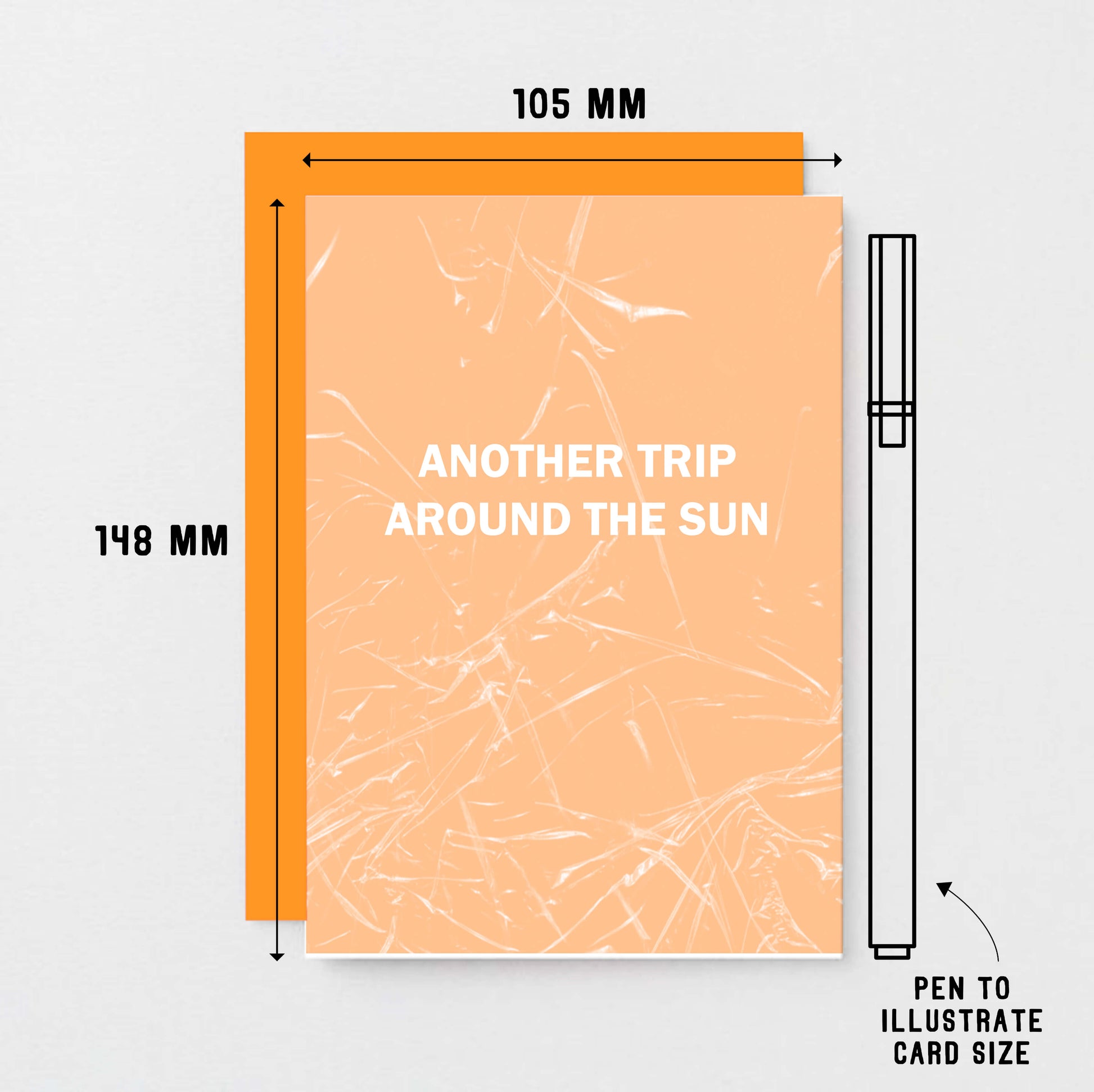 Birthday Card by SixElevenCreations. Reads Another trip around the sun. Product Code SE3052A6