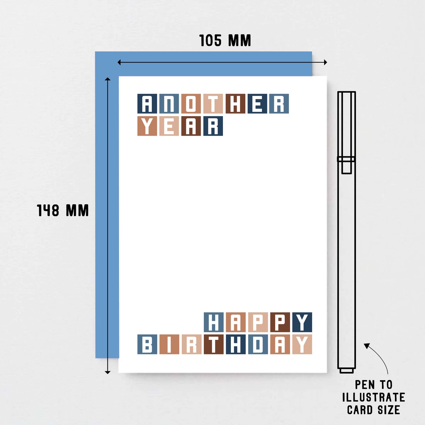 Birthday Card by SixElevenCreations. Reads Another year Happy birthday. Product Code SE0250A6