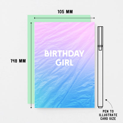Birthday Girl Card by SixElevenCreations. Product Code SE4004A6